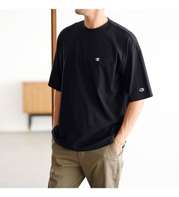 「＜チャンピオン＞綿１００％リラックスフィット５分袖Ｔシャツ（メンズＴシャツ）」｜詳細画像