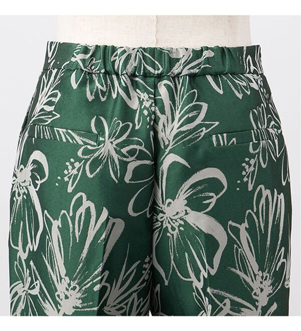 VINNO（ヴィノ）の「花柄ジャカードパンツ（フルレングスパンツ）」｜詳細画像