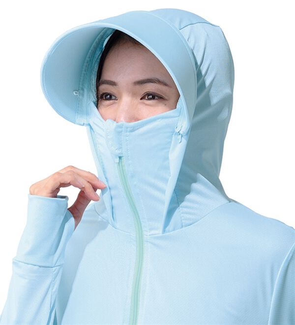 「フェイスガード付きＵＶカットパーカ（パーカー）」｜詳細画像