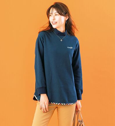 「＜ＡＰ＞首元かわいいワッフルトレーナー（トレーナー・スウェット）」