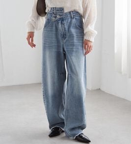 RANAN（ラナン）の「クロスウエストカーブデニム（フルレングスパンツ）」