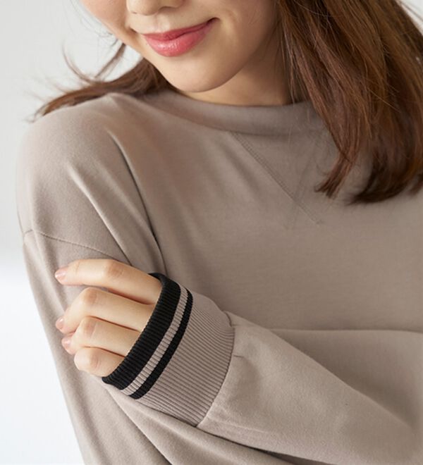 BELLUNA（ベルーナ）の「【メルティポンチ】配色リブ使いチュニック（チュニック）」｜詳細画像