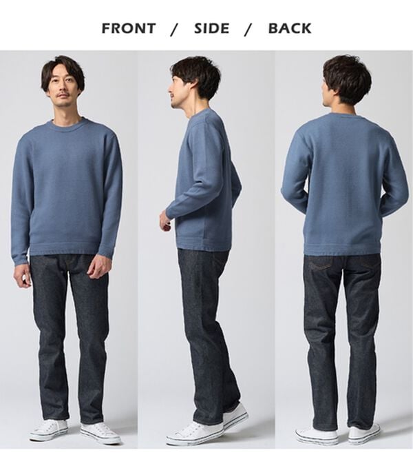 REMEN'S（リメンズ）の「【洗える】やわらかタッチクルーネックセーター（メンズニット・セーター）」｜詳細画像