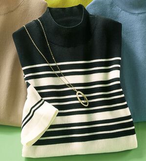 ルフラン（ルフラン）の「Ｔシャツ気分な上品サマーニット（ニット・セーター）」｜ボーダー