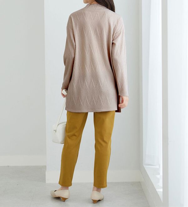 BELLUNA（ベルーナ）の「ふんわりジャカード素材ハイネックチュニック（チュニック）」｜詳細画像