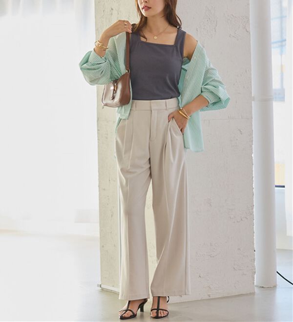 Viola e Viola（ヴィオラ エ ヴィオラ）の「保冷剤ポケット付スクエアタンクトップ（タンクトップ・キャミソール）」｜詳細画像