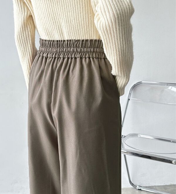 GeeRA（ジーラ）の「ウールライクダブルタックイージーパンツ（フルレングスパンツ）」｜詳細画像
