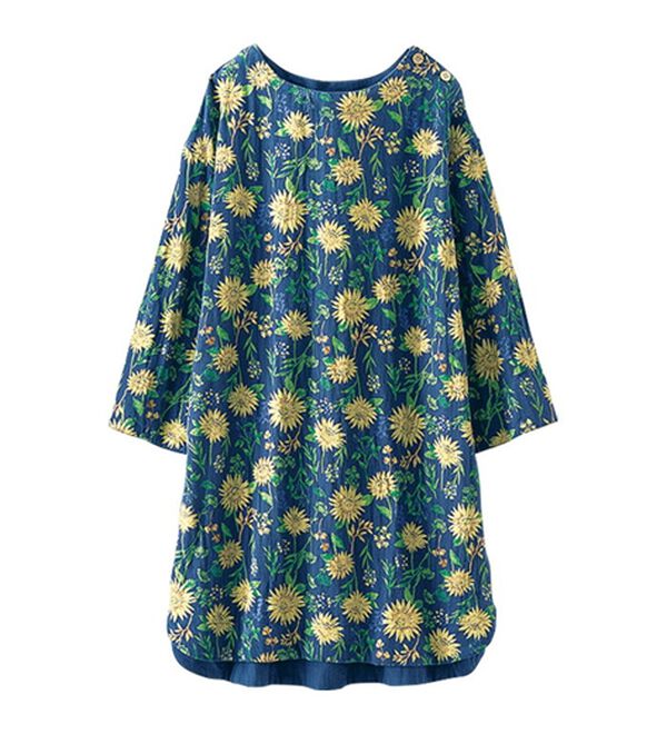 BELLUNA（ベルーナ）の「風が通り抜けるダブルガーゼプリントチュニック（チュニック）」｜詳細画像