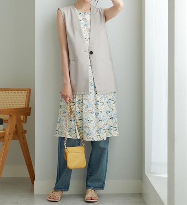 BELLUNA（ベルーナ）の「【ひんやり接触冷感】レーヨン素材ノースリーブワンピ－ス（その他ワンピース）」｜詳細画像