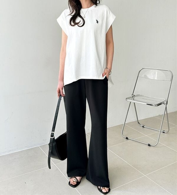 GeeRA（ジーラ）の「美脚見えカーブフレアパンツ（フルレングスパンツ）」｜詳細画像