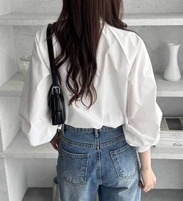 GeeRA（ジーラ）の「ボリュームボウタイブラウス（ブラウス）」｜詳細画像