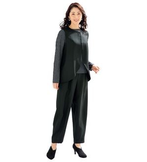 ルフラン（ルフラン）の「洗える！お出かけツイード風スーツ（セットアップ）」｜黒