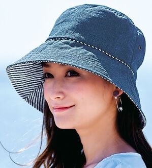 「髪型ふんわりＵＶデニムハット（帽子）」｜詳細画像
