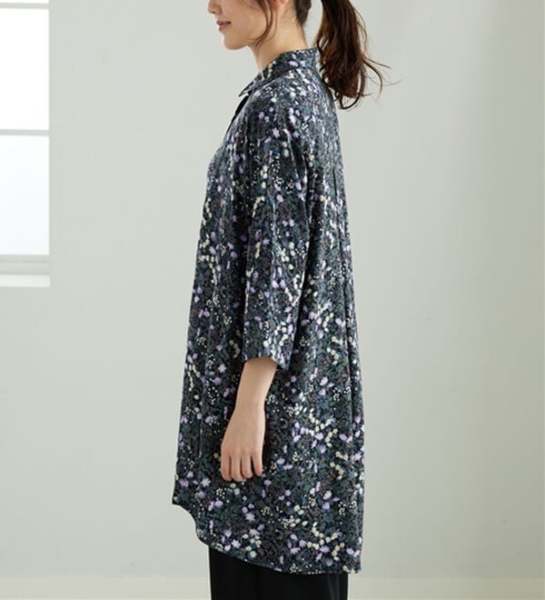 「【接触冷感】レーヨン素材ブザム切替ワンピース（その他ワンピース）」｜詳細画像