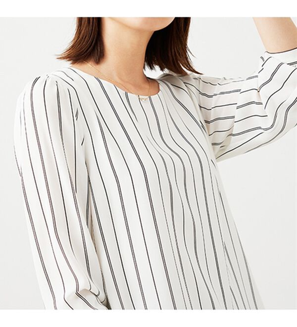 BELLUNA（ベルーナ）の「ジョーゼット素材裾ティアードブラウス（ブラウス）」｜詳細画像