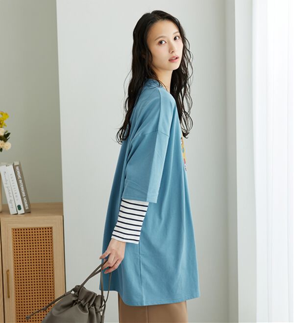 BELLUNA（ベルーナ）の「＜Ｄｉｓｎｅｙ＞【ドナルドダック】ビッグ7分袖プリントTシャツ（Tシャツ）」｜詳細画像