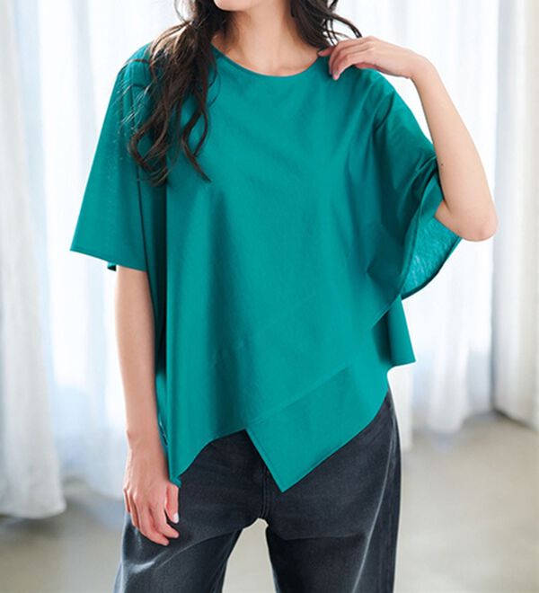 RANAN（ラナン）の「ひんやり！スクエアヘムカットソー（Tシャツ）」｜詳細画像