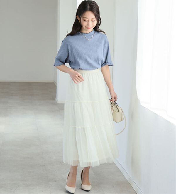 A HAPPY MARILYN（アハッピーマリリン）の「【Ｌ～８Ｌ】綿タッチで極上の着心地、選べるテレコリブトップス。（カットソー）」｜詳細画像