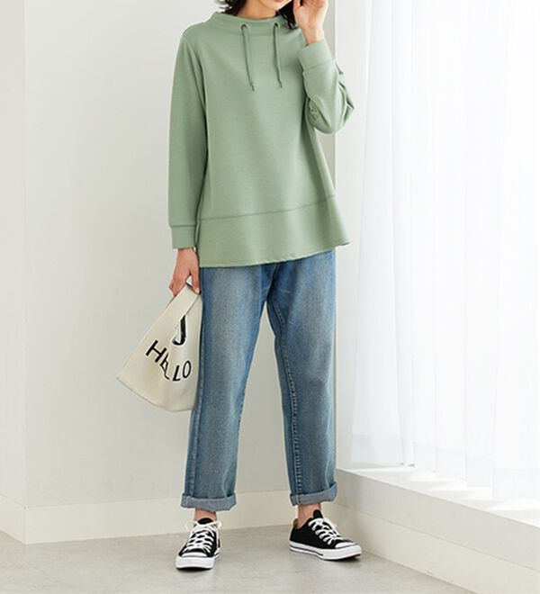 BELLUNA（ベルーナ）の「ワイドネック切替デザインプルオーバー（カットソー）」｜詳細画像