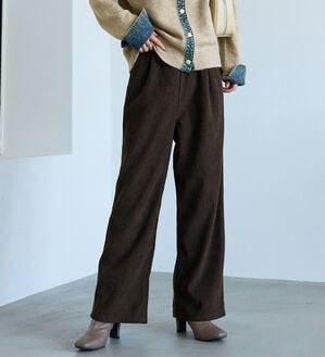 BELLUNA（ベルーナ）の「なめらかコーデュロイワイドパンツ（ワイドパンツ・ガウチョ）」｜詳細画像