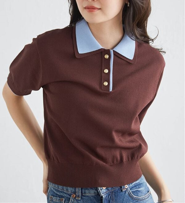 RANAN（ラナン）の「ダブルカラーポロニット（ニット・セーター）」｜詳細画像