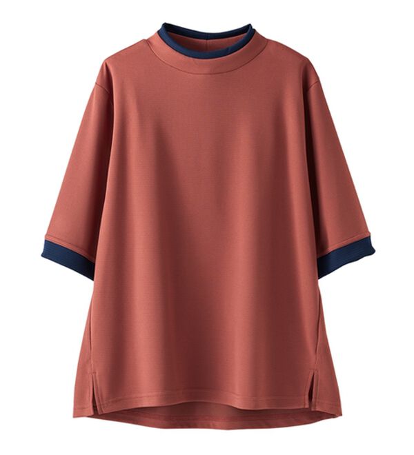 BELLUNA（ベルーナ）の「配色デザインハイネックプルオーバー（カットソー）」｜詳細画像