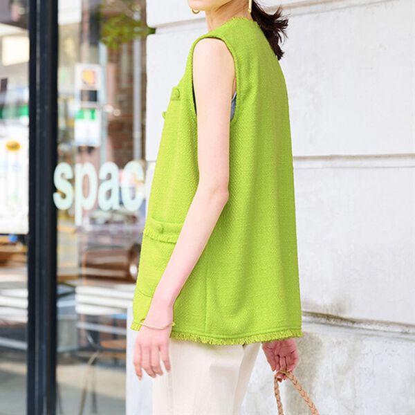 RANAN（ラナン）の「サマーツイードロングベスト（ベスト）」｜詳細画像