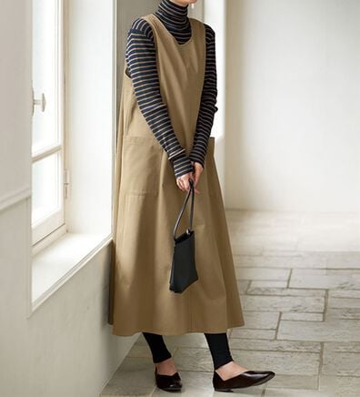 BELLUNA（ベルーナ）の「デニム素材ジャンパースカート（ジャンパースカート）」