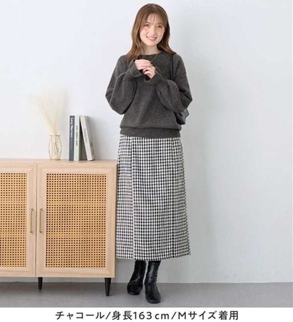 alotta（アロッタ）の「洗える！ふんわりタッチキャンディースリーブゆるニット（ニット・セーター）」｜詳細画像