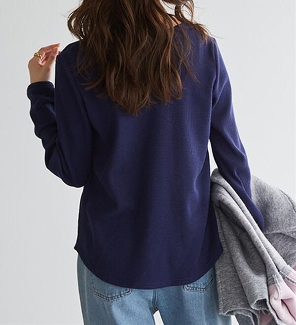 RANAN（ラナン）の「ヘンリーネックワッフルロンＴ（カットソー）」｜詳細画像