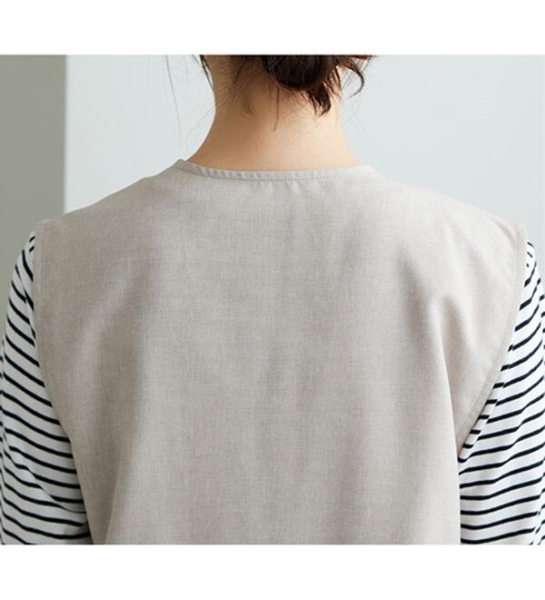 BELLUNA（ベルーナ）の「ノーカラーデザインジレ（ベスト）」｜詳細画像