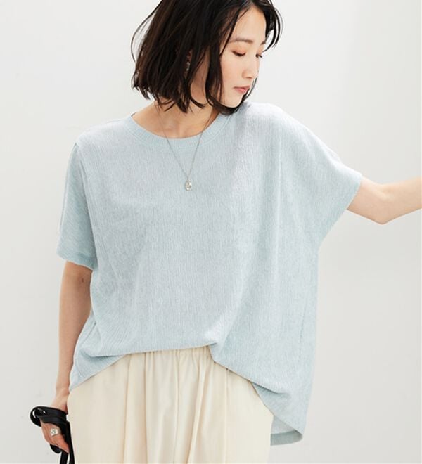 BELLUNA（ベルーナ）の「楊柳素材ドルマンプルオーバー（カットソー）」｜詳細画像
