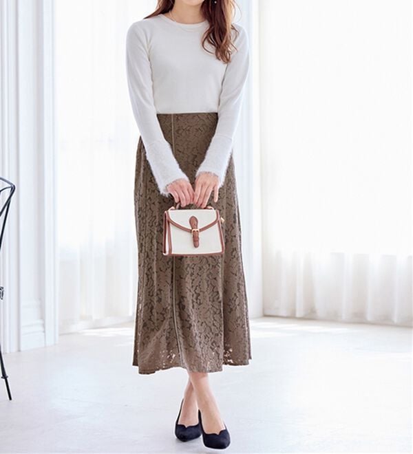 【美品】ZADIG&VOLTAIREジュリエットプリントロングスカート花柄レース 上品に決まる】配色パイピングレーススカート【美人百花掲載