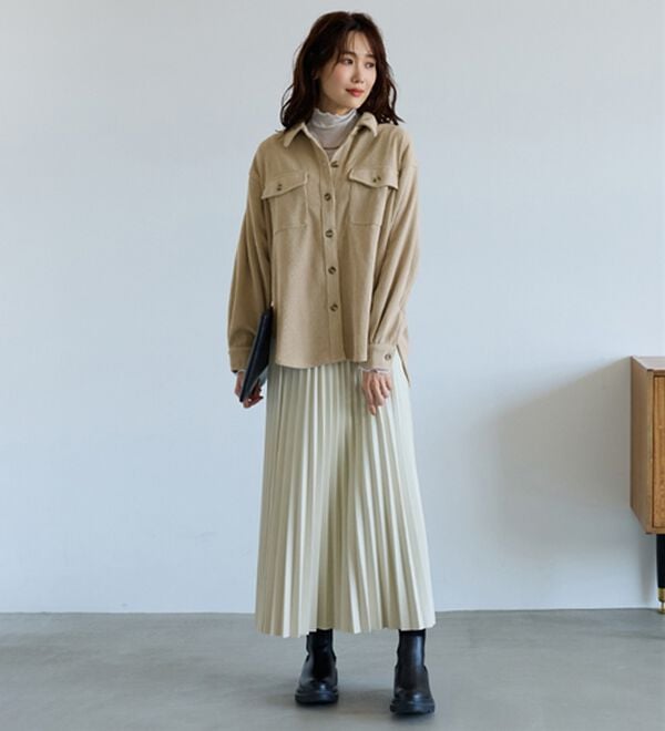BELLUNA（ベルーナ）の「やわらかコーデュロイ素材シャツジャケット（その他ジャケット）」｜詳細画像