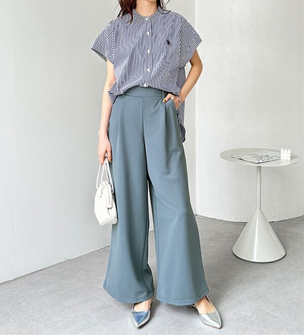 GeeRA（ジーラ）の「美脚ストレッチワイドパンツ（ワイドパンツ・ガウチョ）」｜詳細画像