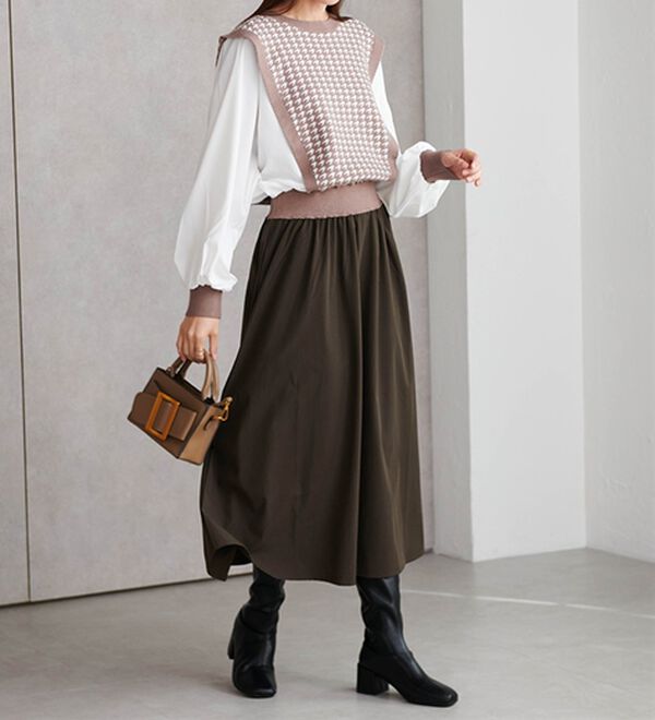 RANAN（ラナン）の「重ね着風ドッキングワンピース（ドッキングワンピース）」｜詳細画像