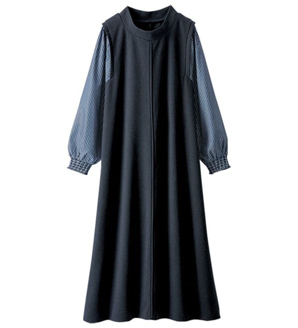 BELLUNA（ベルーナ）の「袖切替デザインハイネックワンピース（その他ワンピース）」｜詳細画像