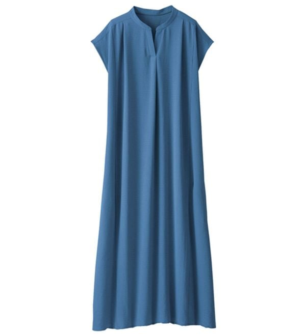 BELLUNA（ベルーナ）の「お手入れ楽々ビンテージ調素材ワンピース（その他ワンピース）」｜詳細画像