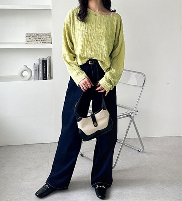 GeeRA（ジーラ）の「シャギージャカードボートネックカットソー（カットソー）」｜詳細画像