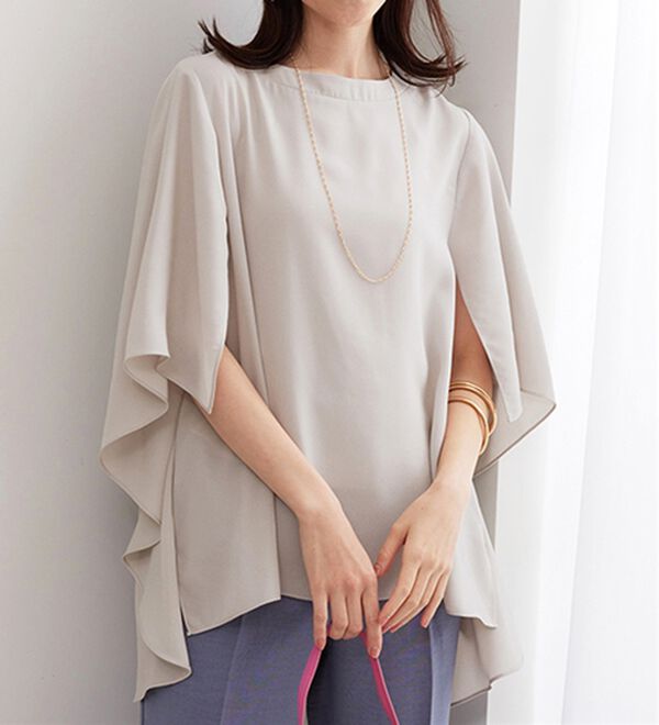 BELLUNA（ベルーナ）の「ＵＶ対策！涼やかケープ風ブラウス（ブラウス）」｜詳細画像