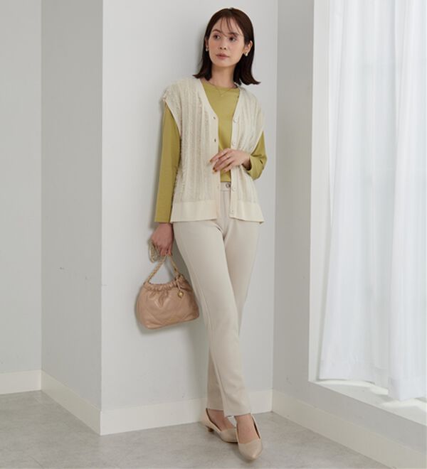 BELLUNA（ベルーナ）の「フリンジ素材ニットベスト（ベスト）」｜詳細画像