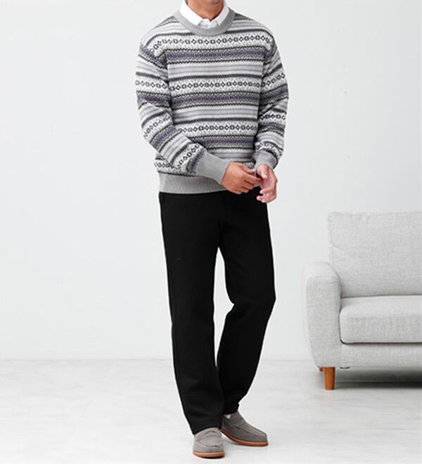 「＜コムルヴァン・オム＞お父さんの裏シャギー７得パンツ（メンズフルレングスパンツ）」｜詳細画像