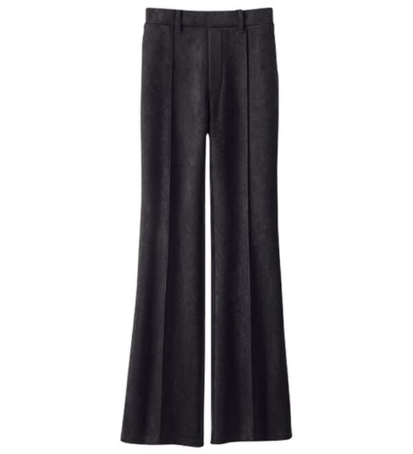 BELLUNA（ベルーナ）の「ストレッチスエード調美脚パンツ（フルレングスパンツ）」｜黒