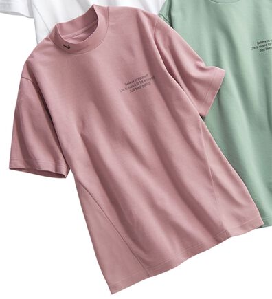 「＜クロコダイル＞接触冷感モックネック鹿の子Ｔシャツ（メンズＴシャツ）」