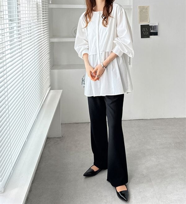 GeeRA（ジーラ）の「羽織にもなる！ペプラムシャツチュニック（チュニック）」｜詳細画像