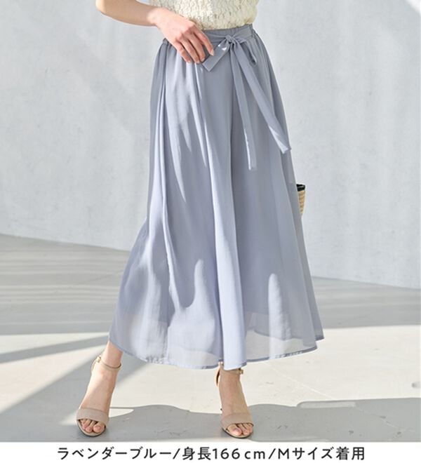 alotta（アロッタ）の「ふんわりシフォンワイドパンツ（ワイドパンツ・ガウチョ）」｜詳細画像