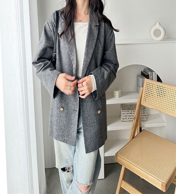 GeeRA（ジーラ）の「オーバーサイズダブルテーラードジャケット（テーラードジャケット）」｜詳細画像