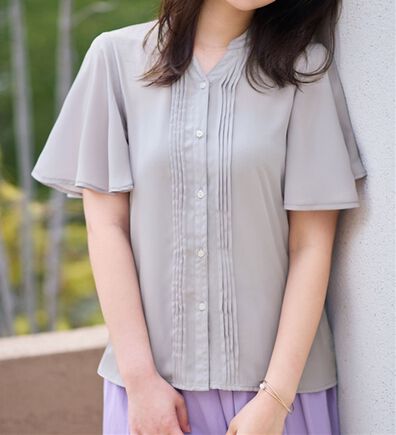 alotta（アロッタ）の「上品細見えピンタックブラウス（ブラウス）」