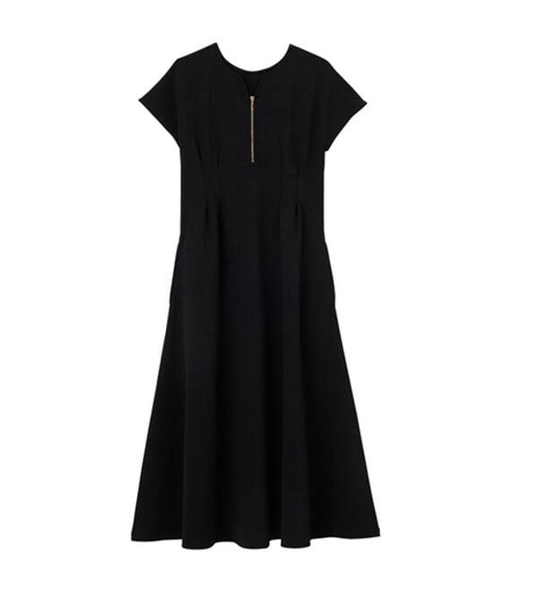 GeeRA（ジーラ）の「前後2WAYハーフジップフレンチ袖ワンピース（カットソーワンピース）」｜詳細画像