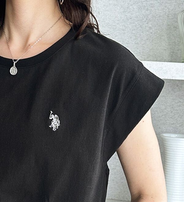 GeeRA（ジーラ）の「【ＵＳ．ＰＯＬＯ．ＡＳＳＮ】接触冷感フレンチスリーブＴシャツ（Tシャツ）」｜詳細画像